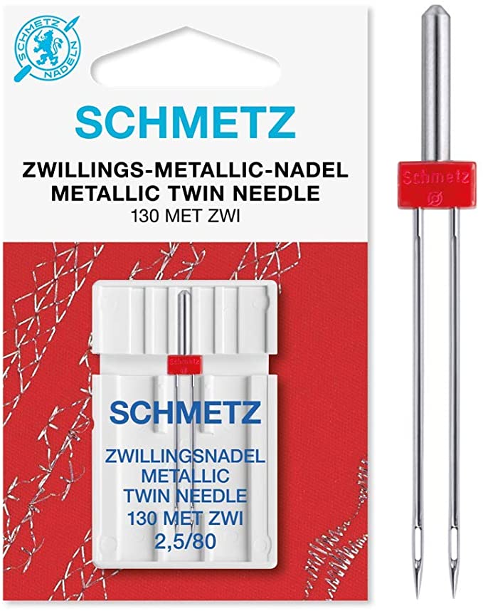 Двойная игла для декоративных работ SCHMETZ 130 MET ZWI 2,5 METALLIC